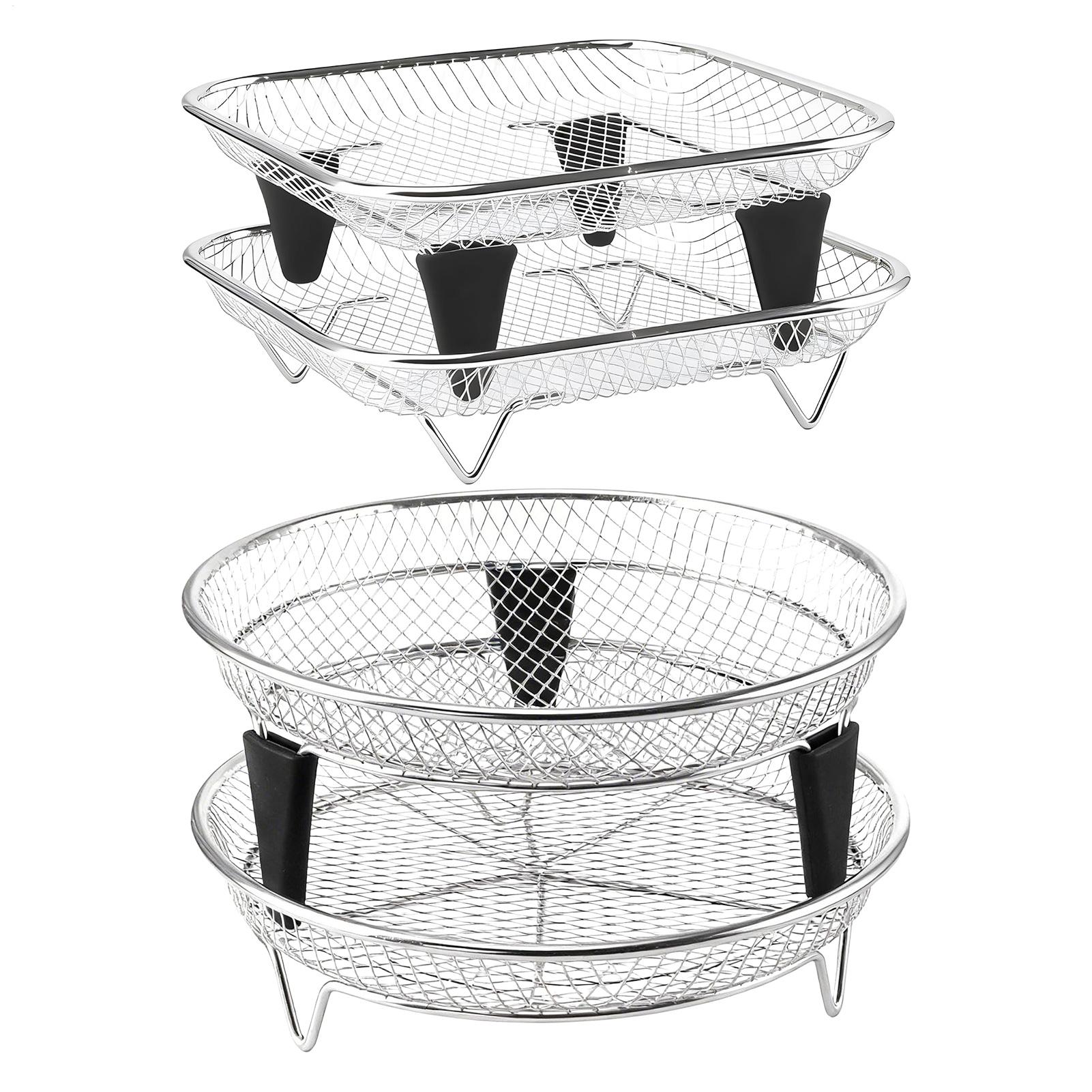 Meal Prep Menu - Air Fryer Basket Stainless Steel Stackable