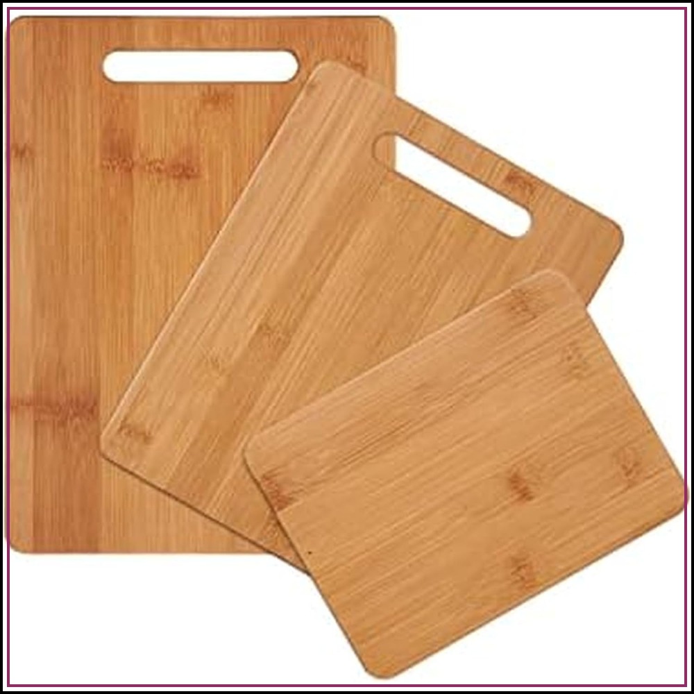 Meal Prep Menu - 3-Piece Wooden Cutting Board Set, Reversible