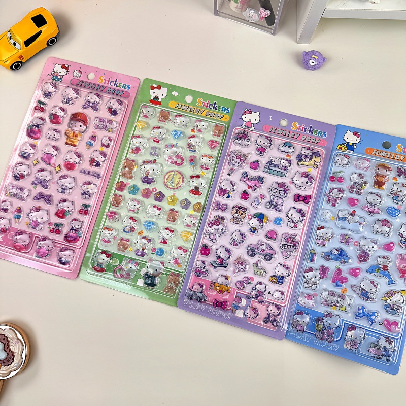 Meal Prep Notebook - Hello Kitty Stickers 3D Embossed Crystal