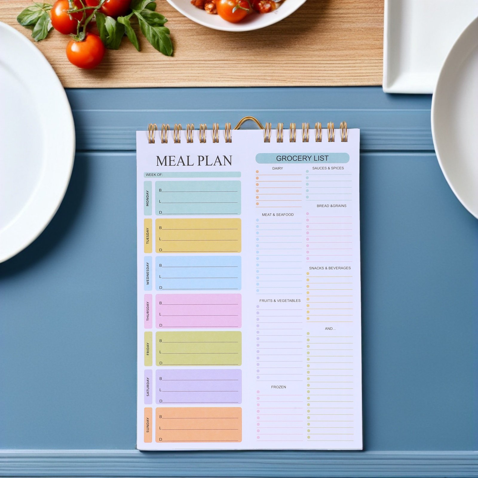 Meal Prep Menu - 52Sheets A5 Weekly Meal Planner Notebook