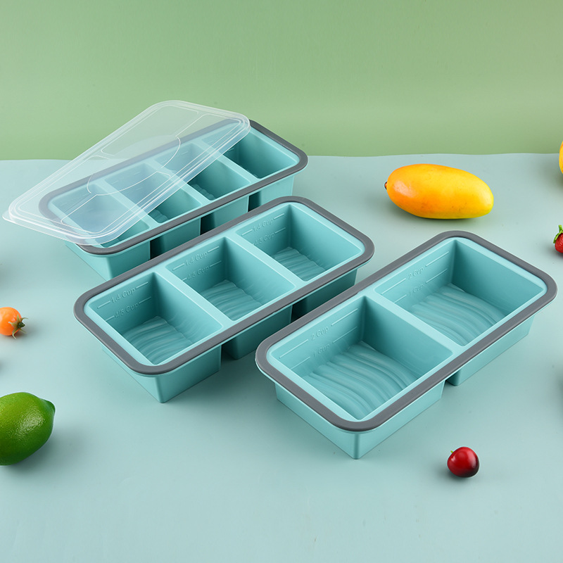 Meal Prep Menu - 1pc Silicone Food Freezer Tray with