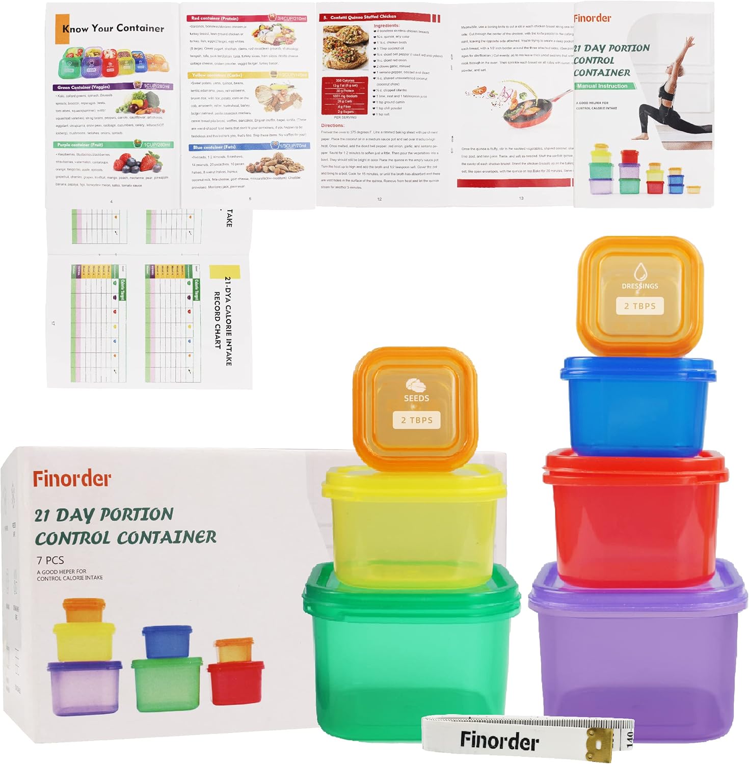 Meal Prep Day - 7pcs 21 Day Portion Control Container