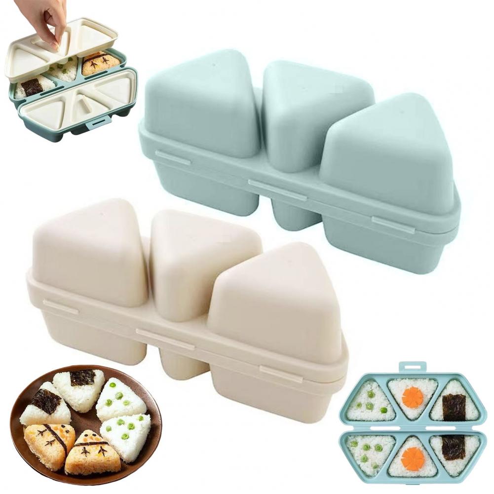 Meal Prep Rice - 6-Cavity Triangle Onigiri Mold Bento Box
