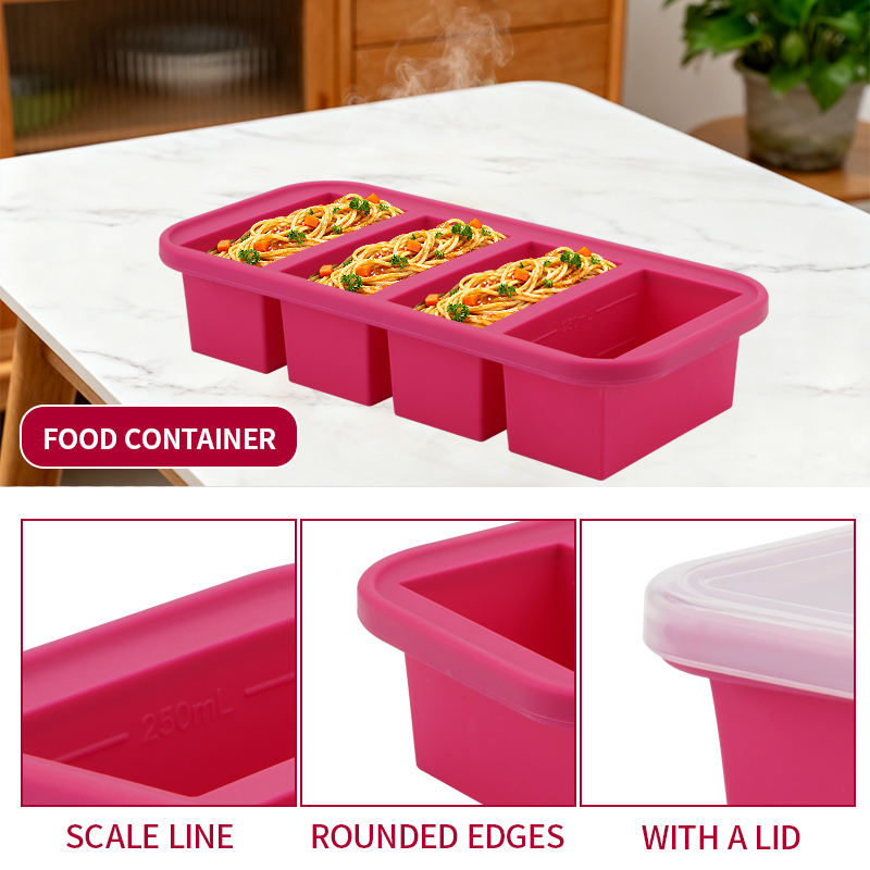 2 Or 3-Piece Silicone Freezer  - Meal Prep Menu review and price