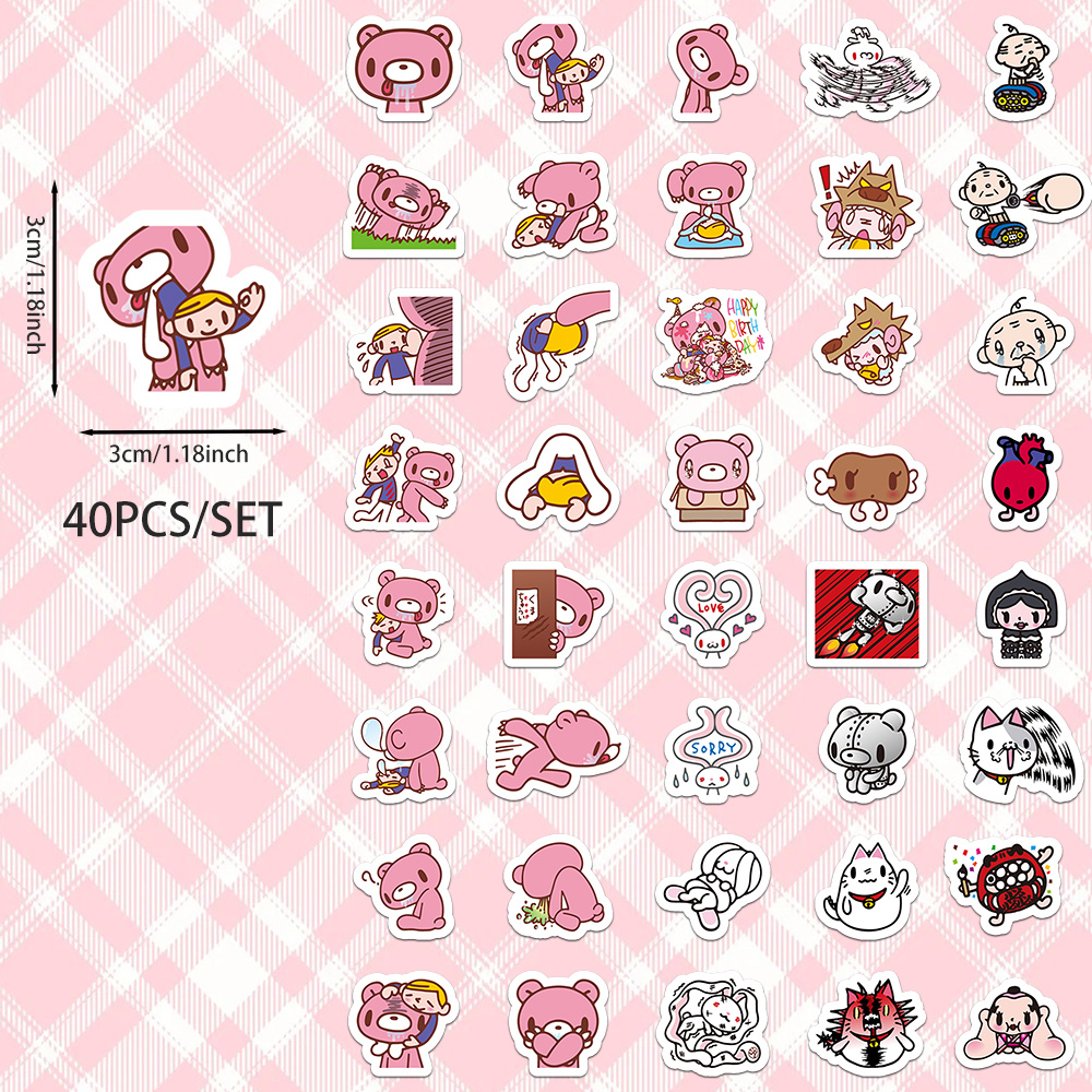 40pcs Cartoon Gloomy Bear & CH - Meal Prep Notebook review and price
