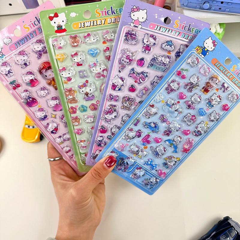 Hello Kitty Stickers 3D Emboss - Meal Prep Notebook review and price
