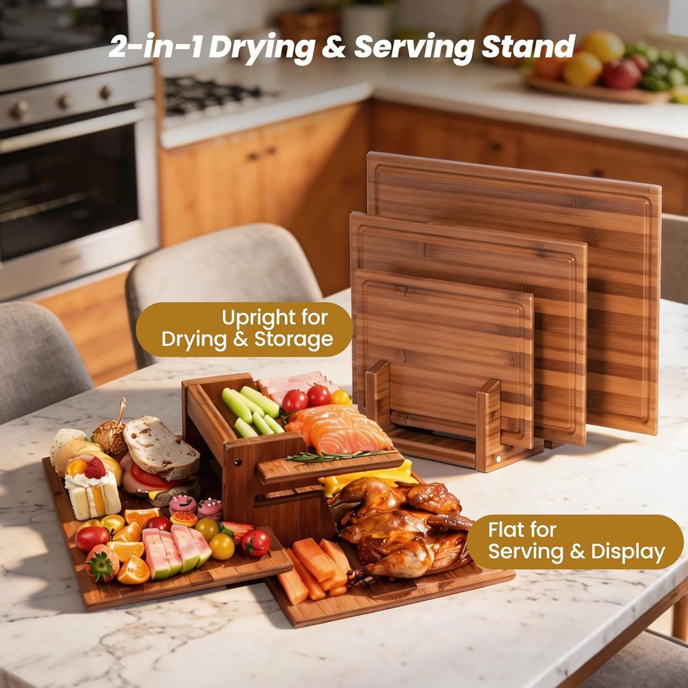 Triple-Sided Bamboo Chopping B - Meal Prep Menu review and price