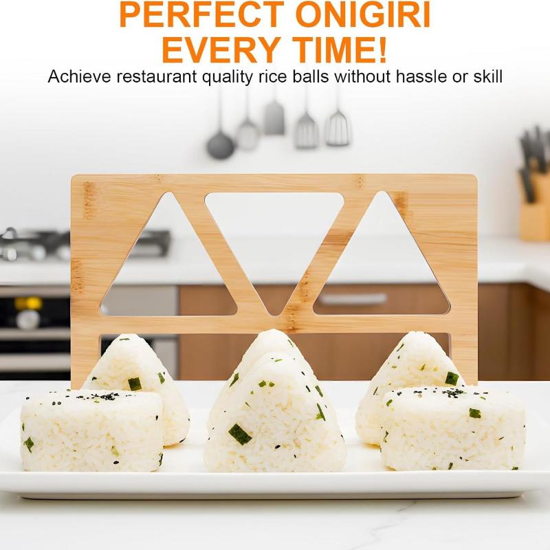 Wooden Onigiri Rice Ball Mold  - Meal Prep Rice review and price