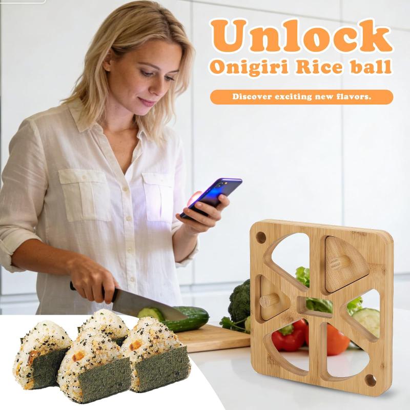 Wooden Onigiri Rice Ball Mold  - Meal Prep Rice review and price